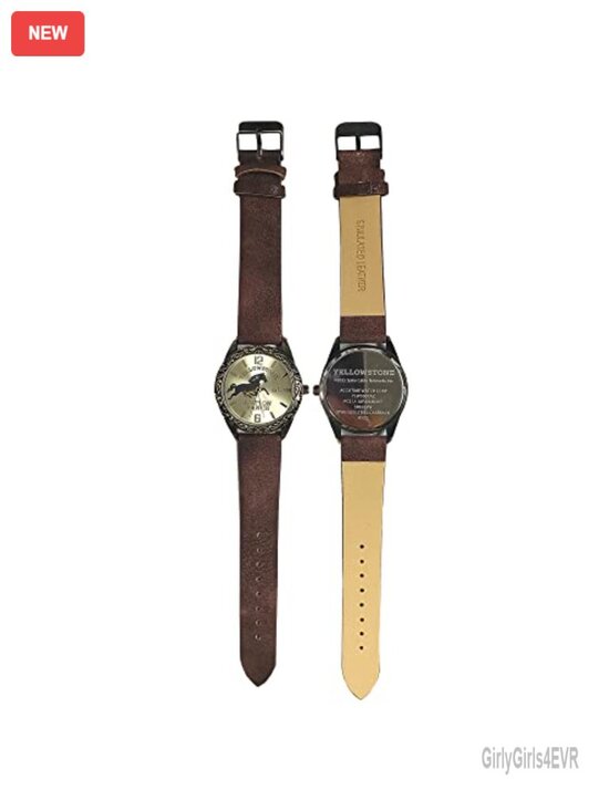 Yellowstone Inspired Antique Gold Alloy Case Western Engraving Watch